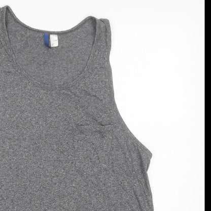 Womens UK Size L Divided Grey Basic Tank