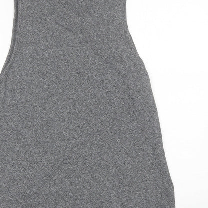 Womens UK Size L Divided Grey Basic Tank
