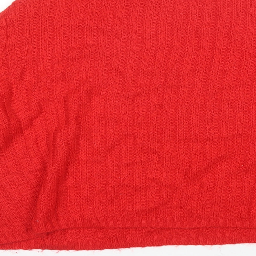 Womens UK Size L Divided Red Pullover Jumper