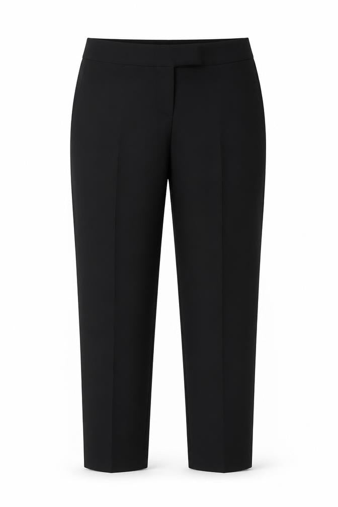 Front view of George women’s black polyester dress pants trousers, size UK 10, 28-inch leg regular