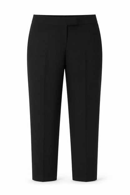 Front view of George women’s black polyester dress pants trousers, size UK 10, 28-inch leg regular