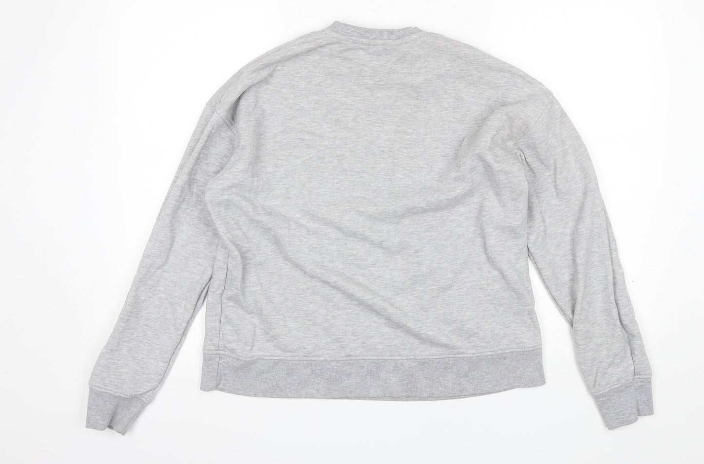 Primark Womens Grey Round Neck  Cotton Pullover Jumper Size S
