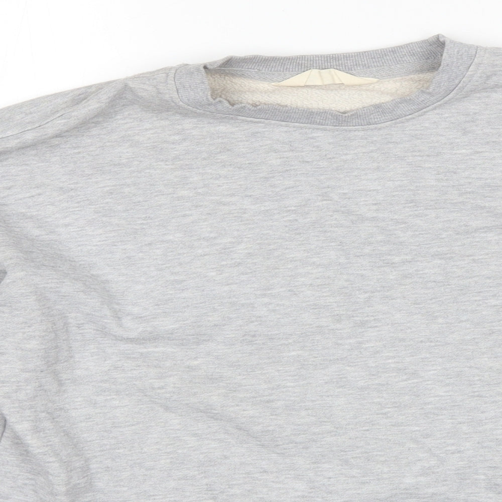 Primark Womens Grey Round Neck  Cotton Pullover Jumper Size S