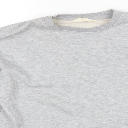 Primark Womens Grey Round Neck  Cotton Pullover Jumper Size S