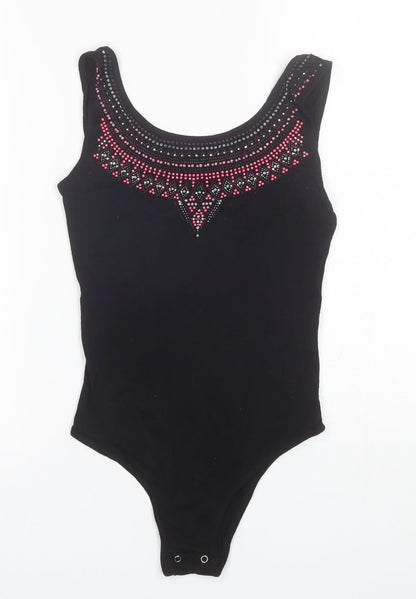 Atmosphere Womens Black  Viscose Bodysuit One-Piece Size 8