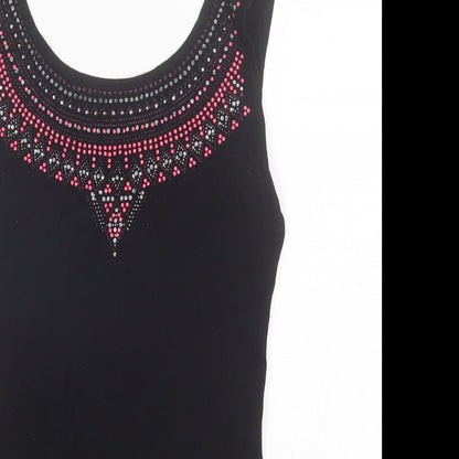 Atmosphere Womens Black  Viscose Bodysuit One-Piece Size 8