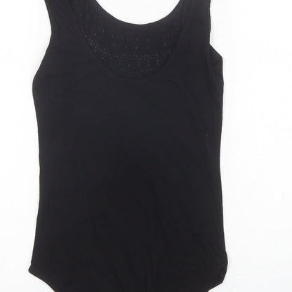 Atmosphere Womens Black  Viscose Bodysuit One-Piece Size 8