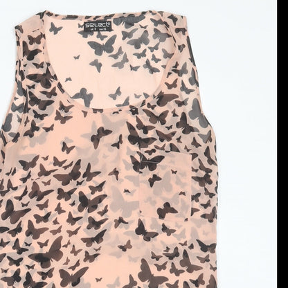 Womens UK Size 8 Select Pink Basic Tank