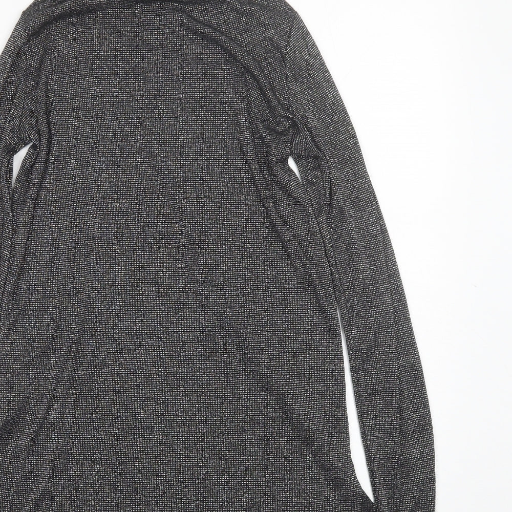 Astradivarius Womens Grey  Polyamide Basic Blouse Size S High Neck