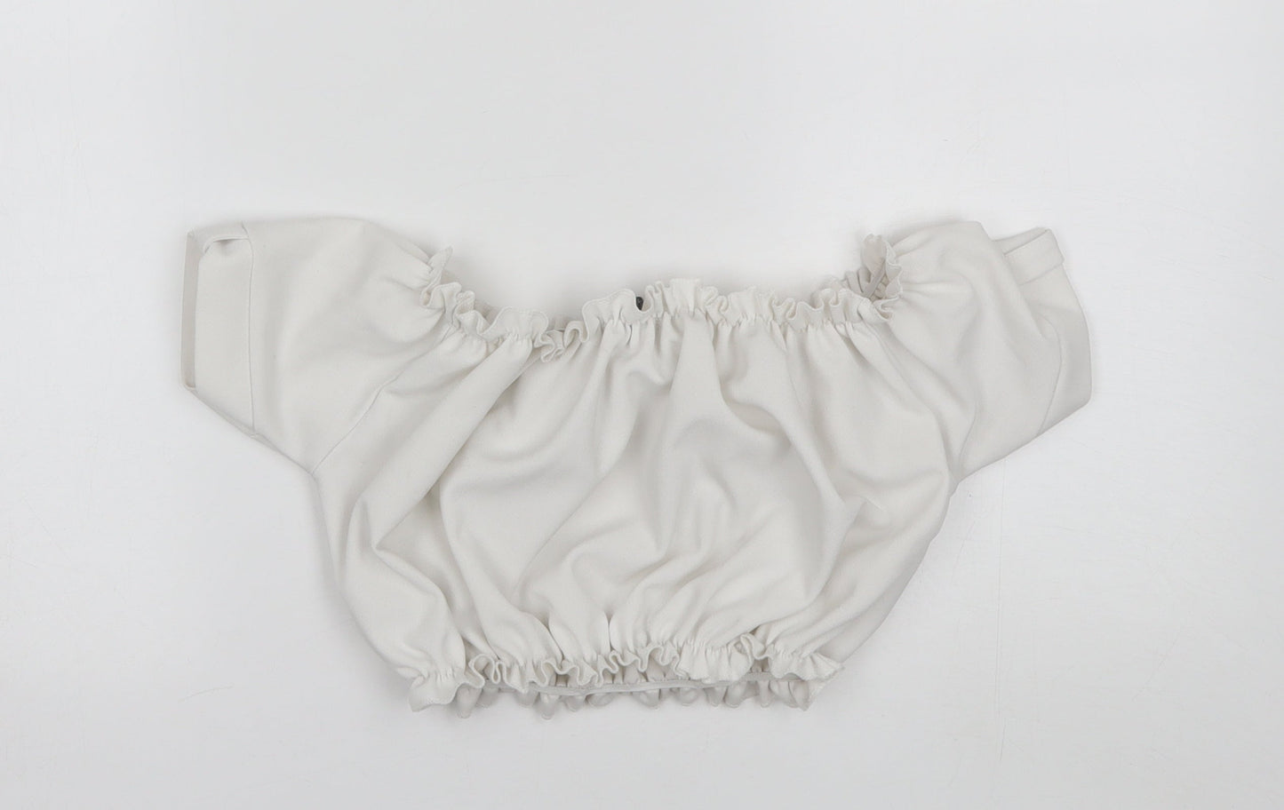 Womens UK Size 6 Stylewise White Cropped Blouse