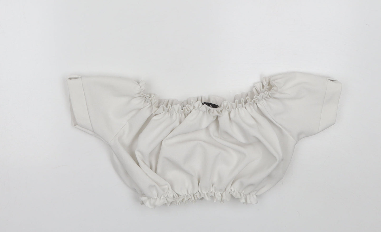 Womens UK Size 6 Stylewise White Cropped Blouse