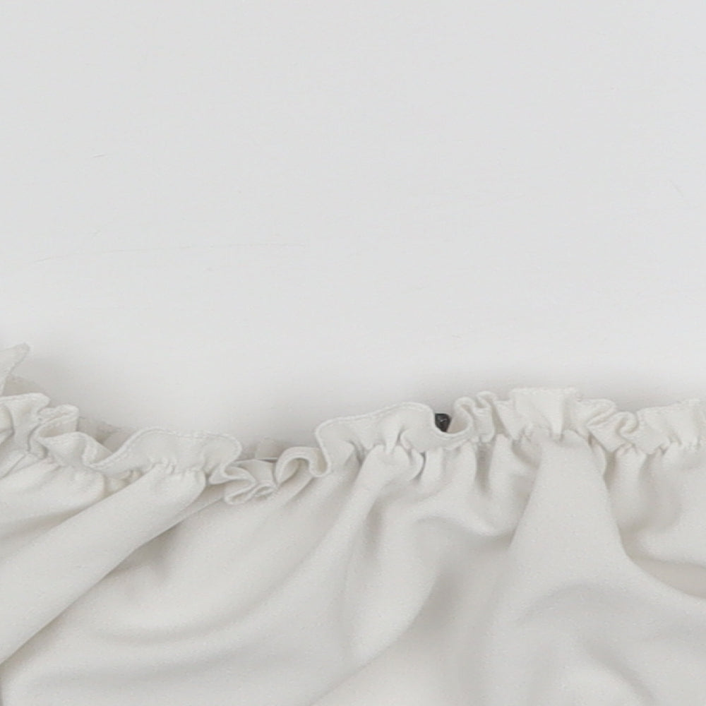 Womens UK Size 6 Stylewise White Cropped Blouse