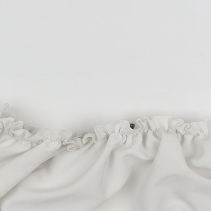 Womens UK Size 6 Stylewise White Cropped Blouse