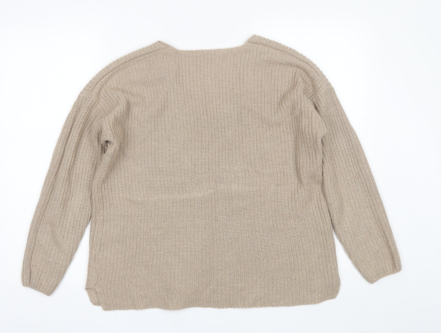 Womens UK Size 8 Pep&CO Beige Pullover Jumper