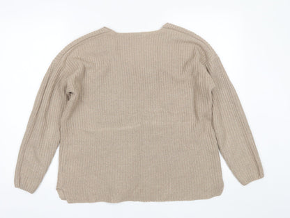 Womens UK Size 8 Pep&CO Beige Pullover Jumper