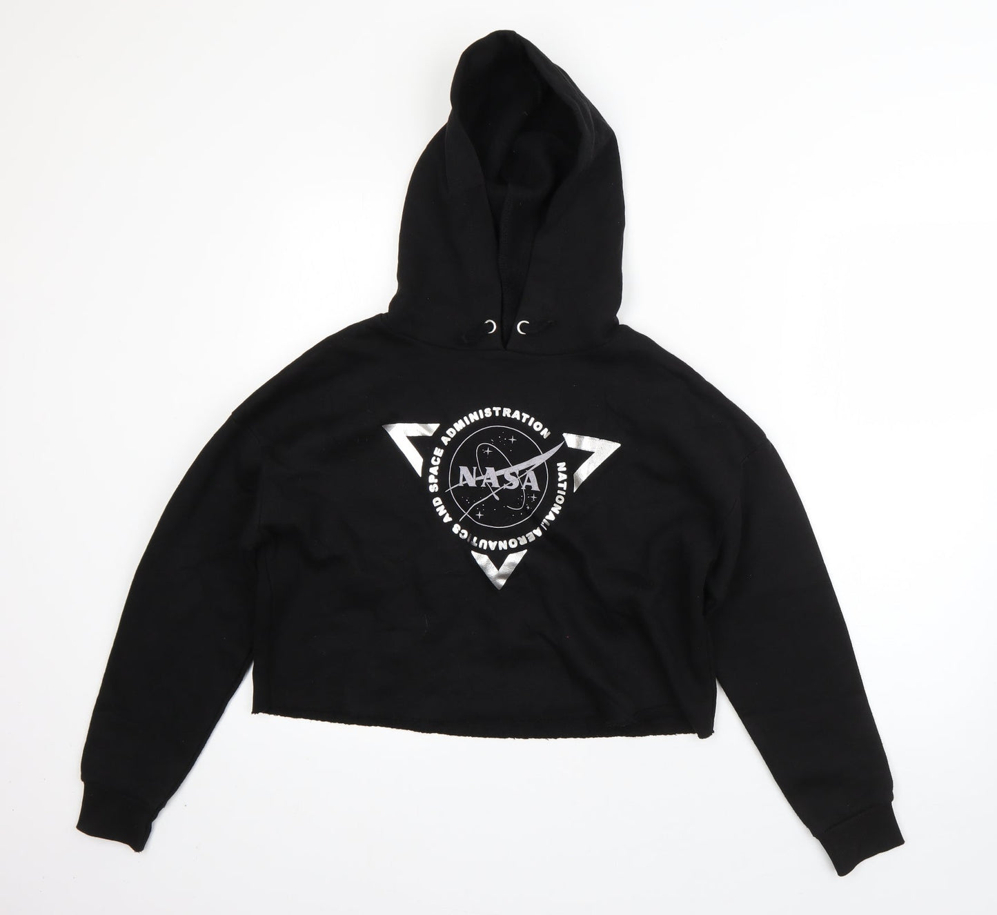 New Look Girls Black  Cotton Pullover Hoodie Size 12-13 Years   - NASA