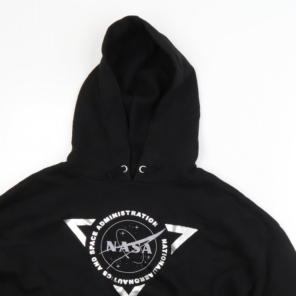 New Look Girls Black  Cotton Pullover Hoodie Size 12-13 Years   - NASA