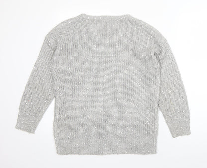 Womens UK Size 10 Atmosphere Grey Pullover Jumper