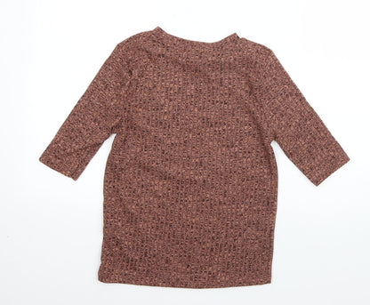 Primark Womens Pink Round Neck  Viscose Pullover Jumper Size S