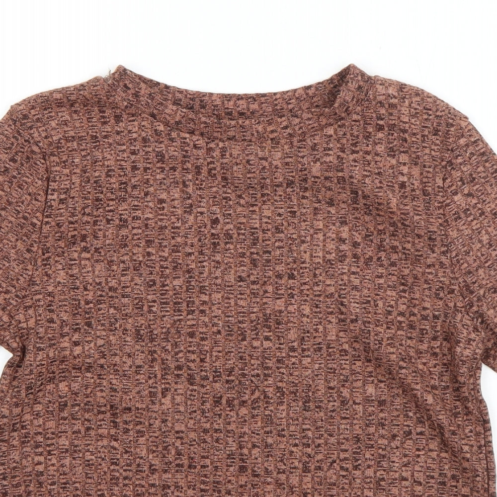 Primark Womens Pink Round Neck  Viscose Pullover Jumper Size S