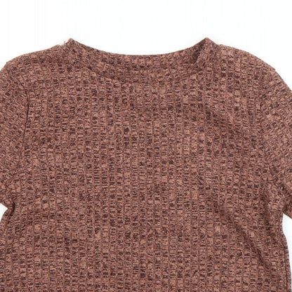 Primark Womens Pink Round Neck  Viscose Pullover Jumper Size S