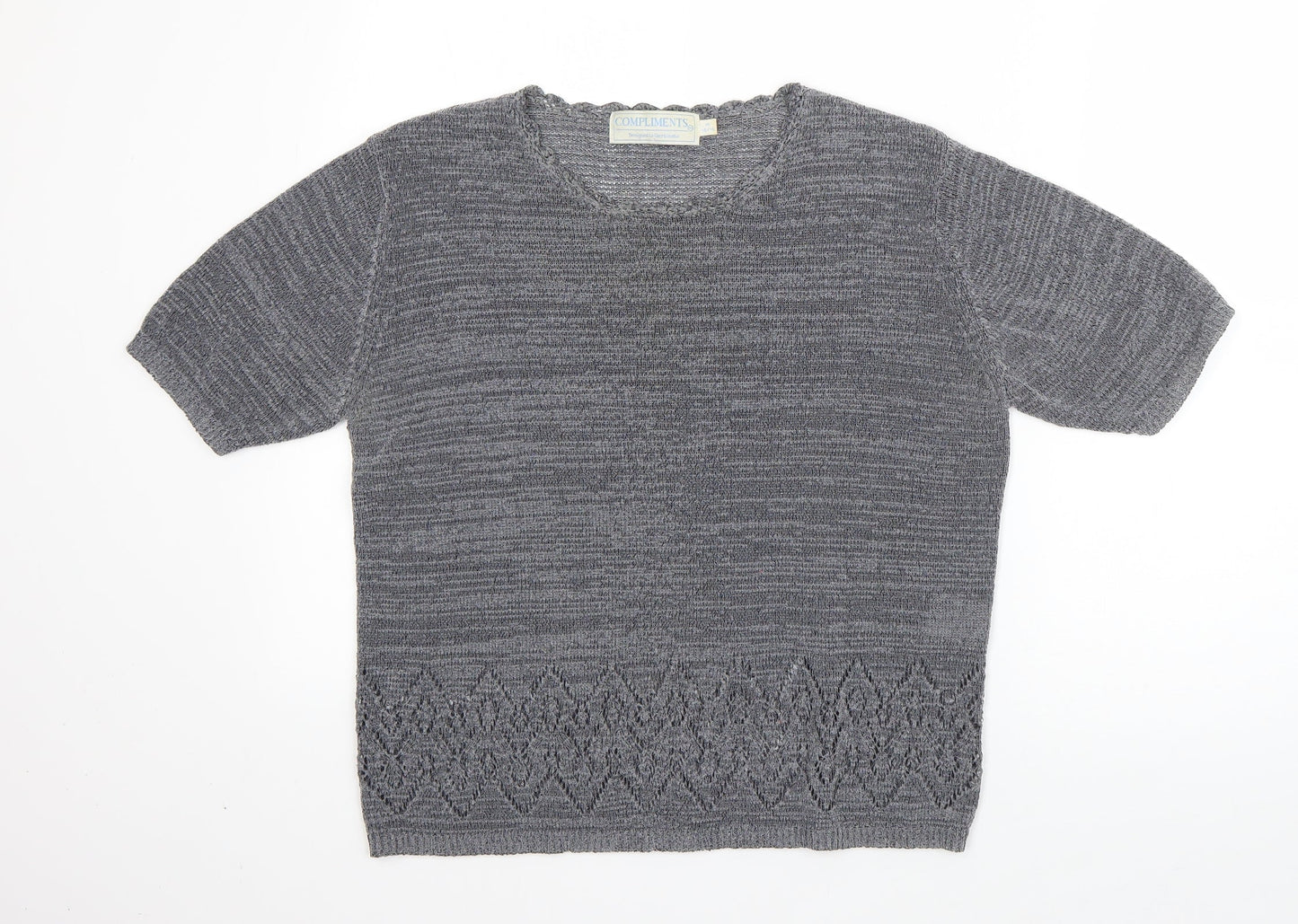 Womens UK Size M Compliments Grey Pullover Jumper