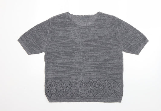 Womens UK Size M Compliments Grey Pullover Jumper