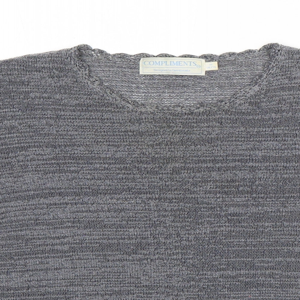 Womens UK Size M Compliments Grey Pullover Jumper