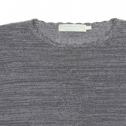 Womens UK Size M Compliments Grey Pullover Jumper
