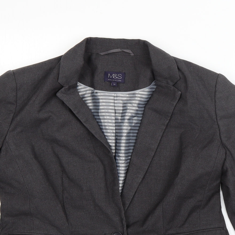 Womens UK Size 12 M&S Grey Jacket