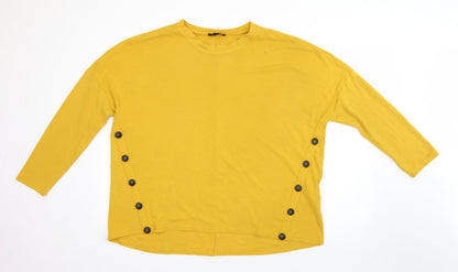 Womens UK Size 14 New Look Yellow Pullover Jumper