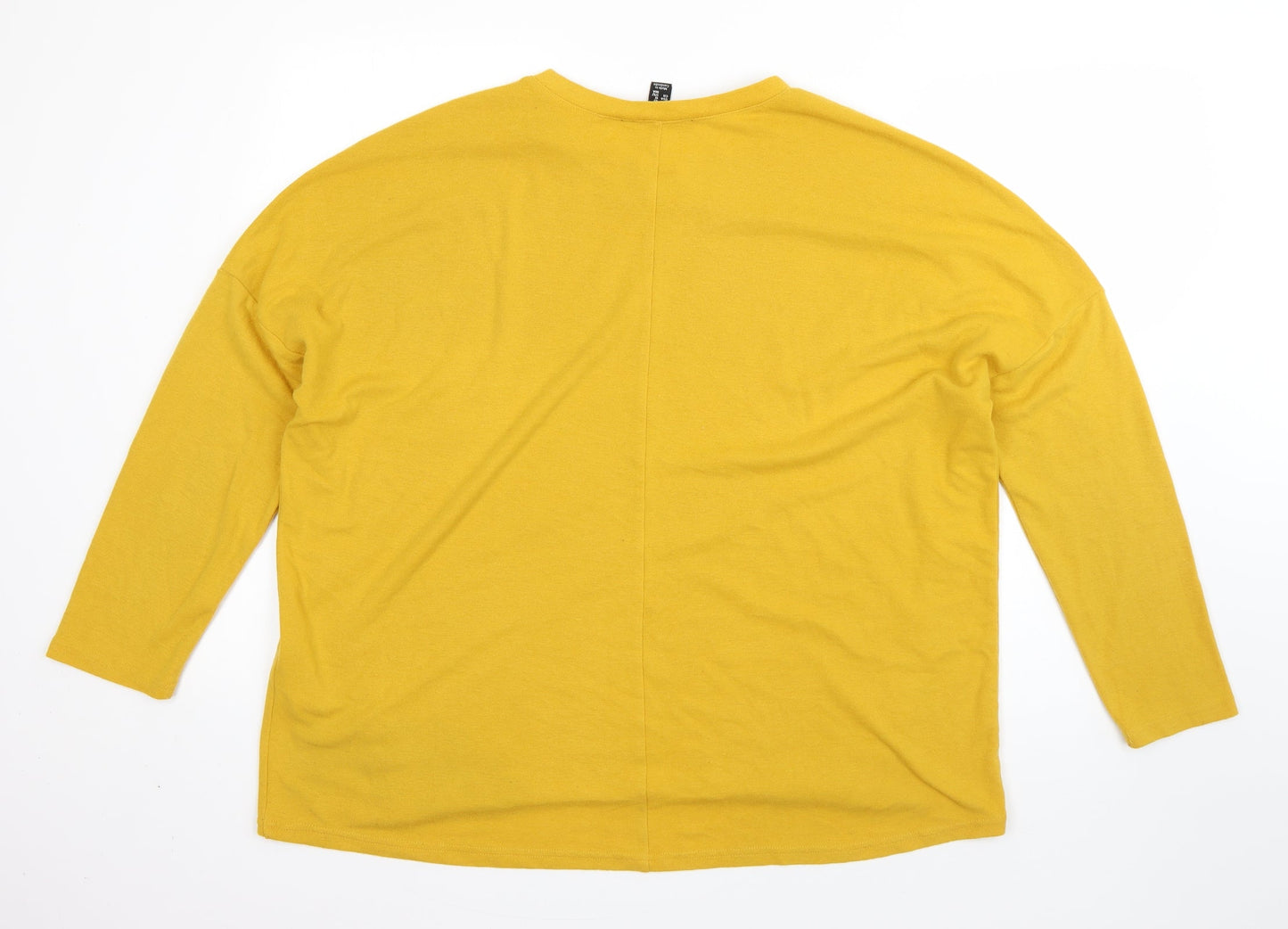 Womens UK Size 14 New Look Yellow Pullover Jumper