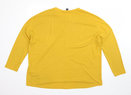 Womens UK Size 14 New Look Yellow Pullover Jumper