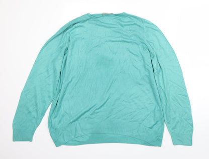 Womens UK Size 20 m&s Green Pullover Jumper
