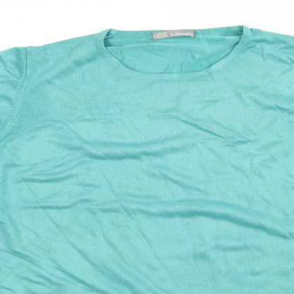 Womens UK Size 20 m&s Green Pullover Jumper