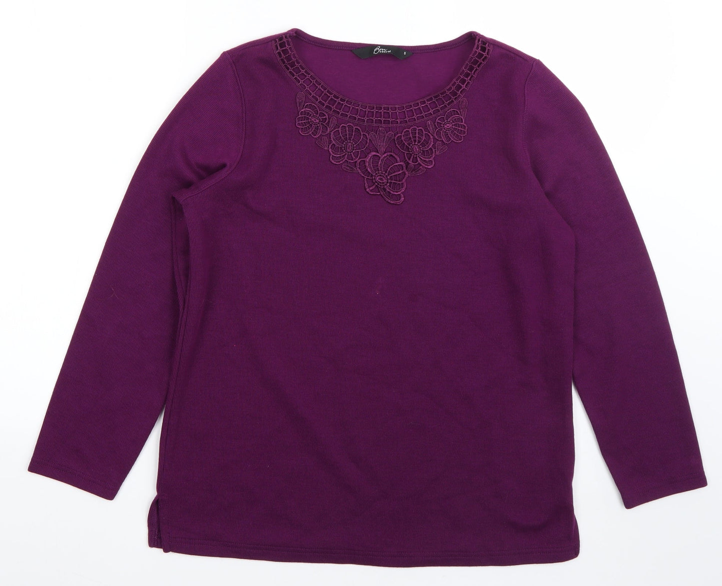 Womens UK Size S BM Purple Pullover Jumper