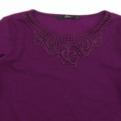 Womens UK Size S BM Purple Pullover Jumper