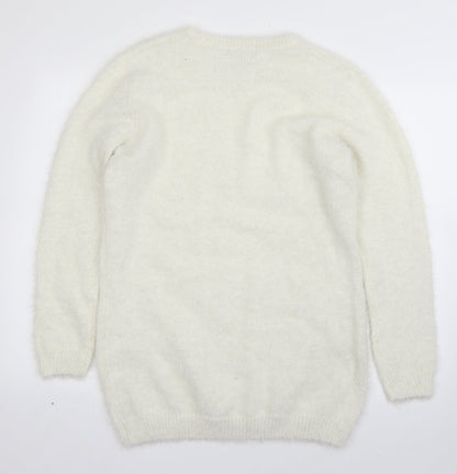 Womens UK Size 14 Studio White Pullover Jumper