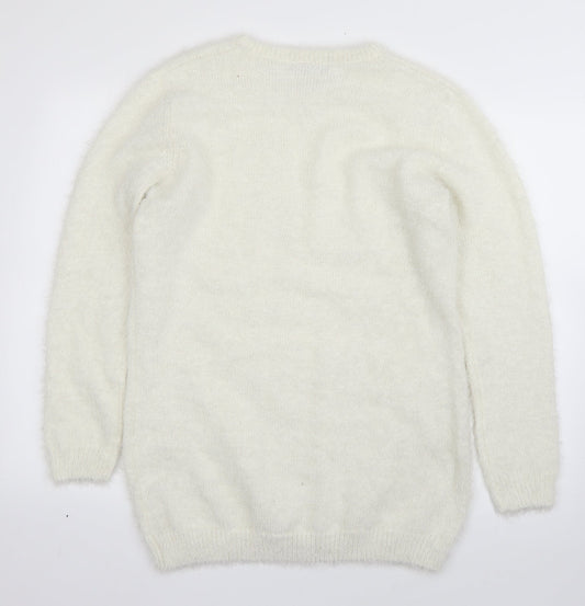 Womens UK Size 14 Studio White Pullover Jumper