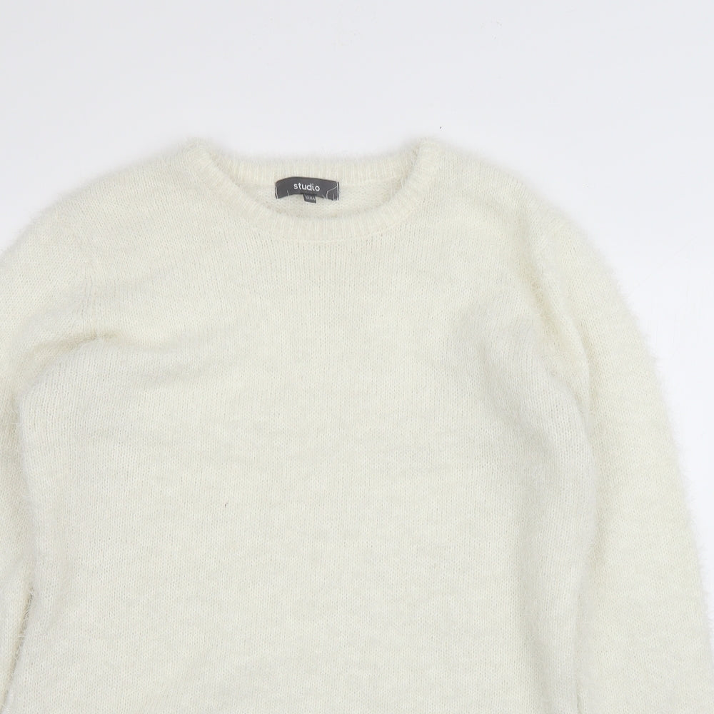 Womens UK Size 14 Studio White Pullover Jumper
