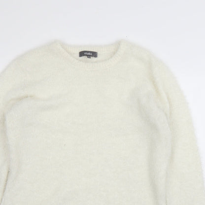 Womens UK Size 14 Studio White Pullover Jumper