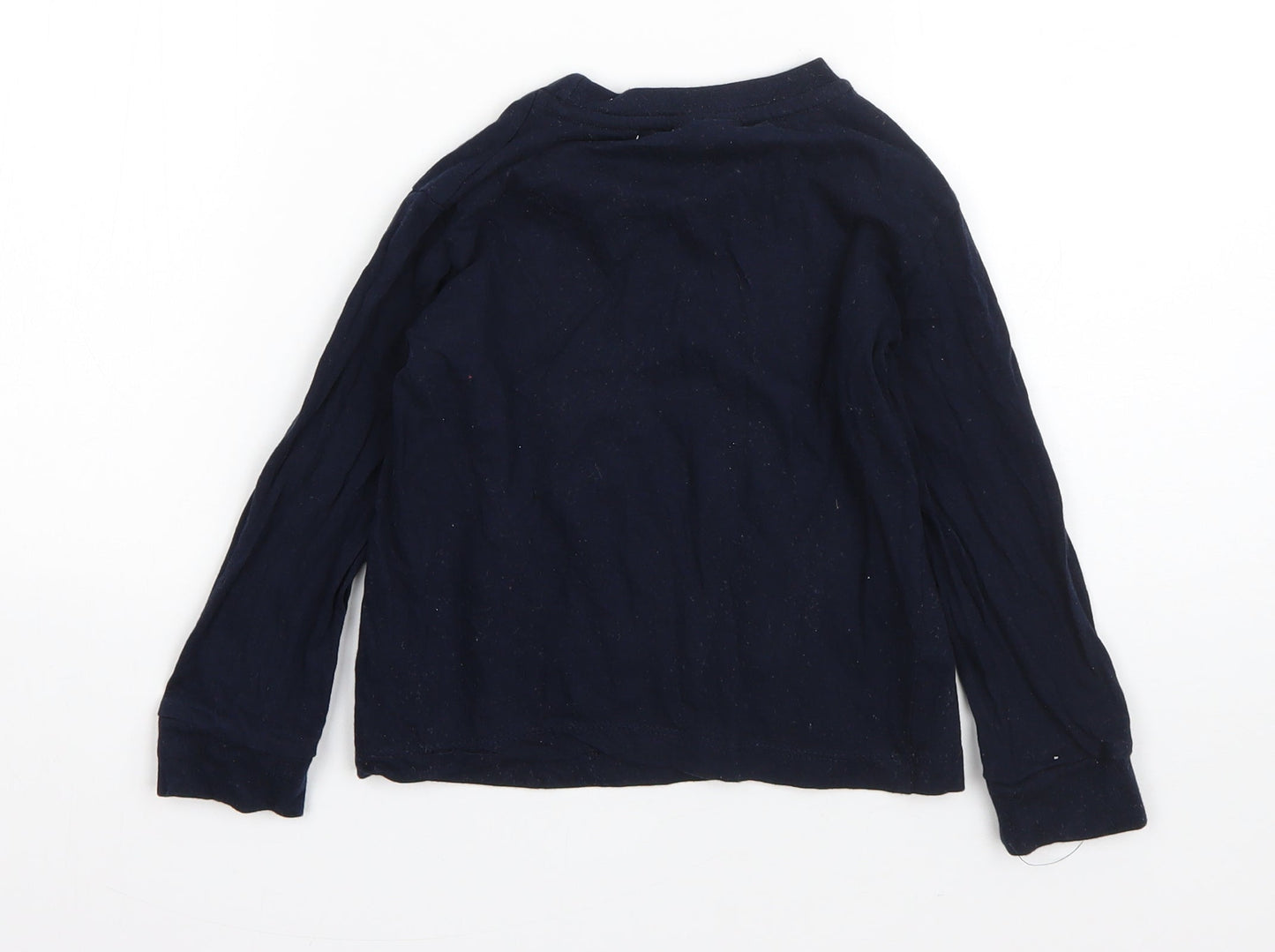 Kids Boys Blue  Cotton  Pyjama Top Size 4-5 Years   - christmas