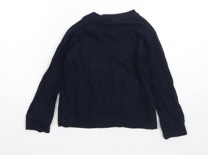 Kids Boys Blue  Cotton  Pyjama Top Size 4-5 Years   - christmas