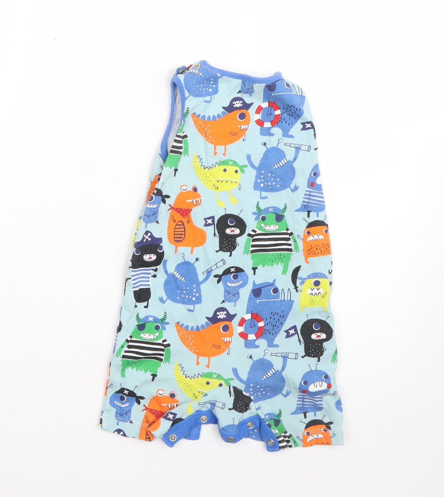 Mini Clube Boys Blue  Cotton Babygrow One-Piece Size 12-18 Months