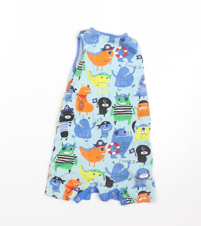 Mini Clube Boys Blue  Cotton Babygrow One-Piece Size 12-18 Months