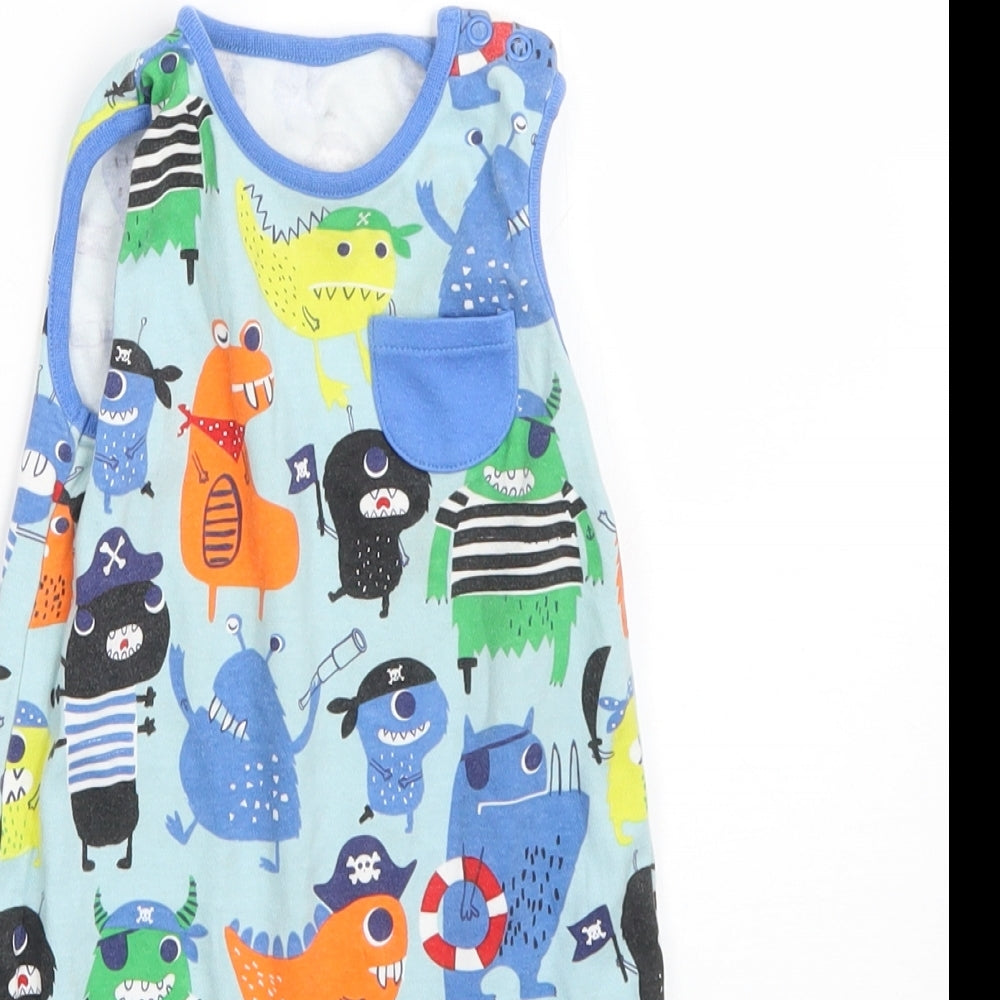 Mini Clube Boys Blue  Cotton Babygrow One-Piece Size 12-18 Months