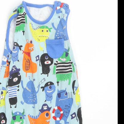 Mini Clube Boys Blue  Cotton Babygrow One-Piece Size 12-18 Months