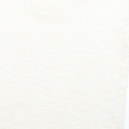 F&F Womens White Round Neck  Acrylic Pullover Jumper Size 8