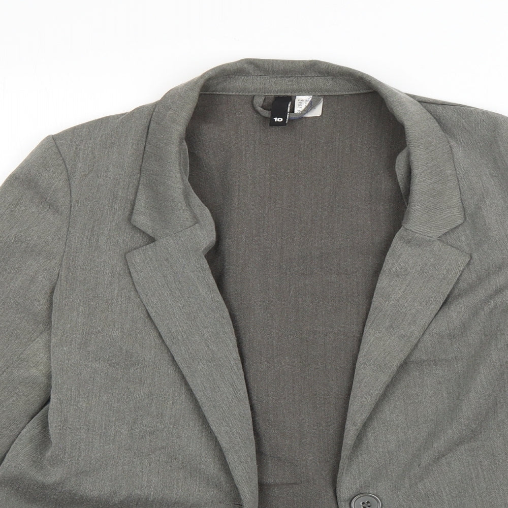 Womens UK Size 10 H&M Green Jacket