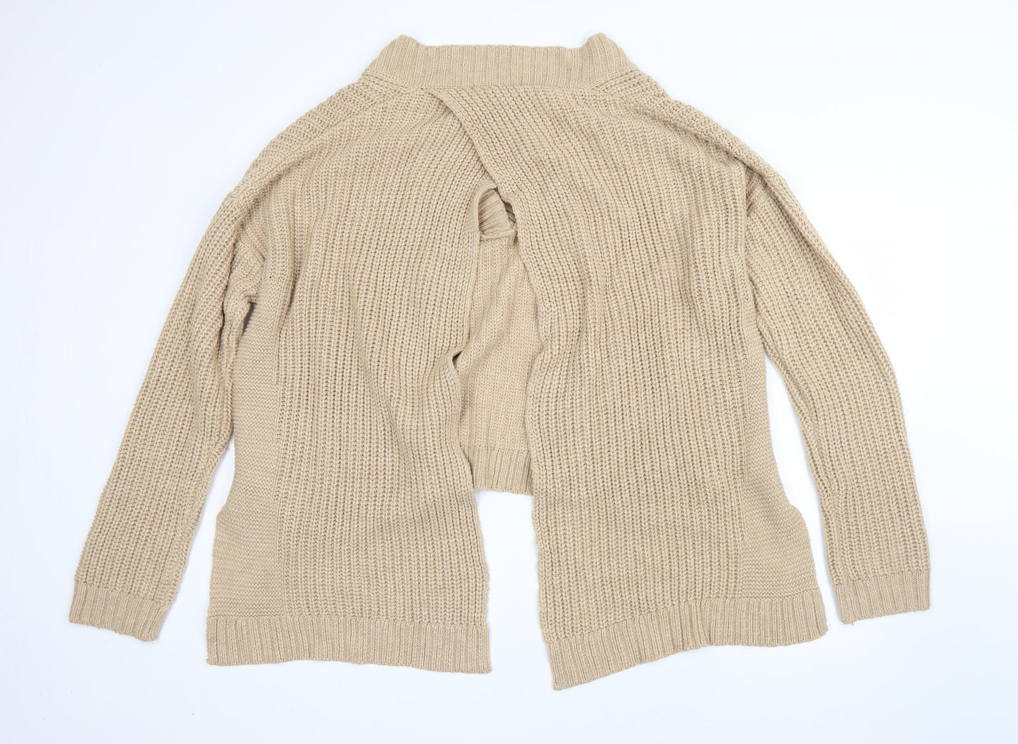 Womens UK Size L QED London Beige Pullover Jumper